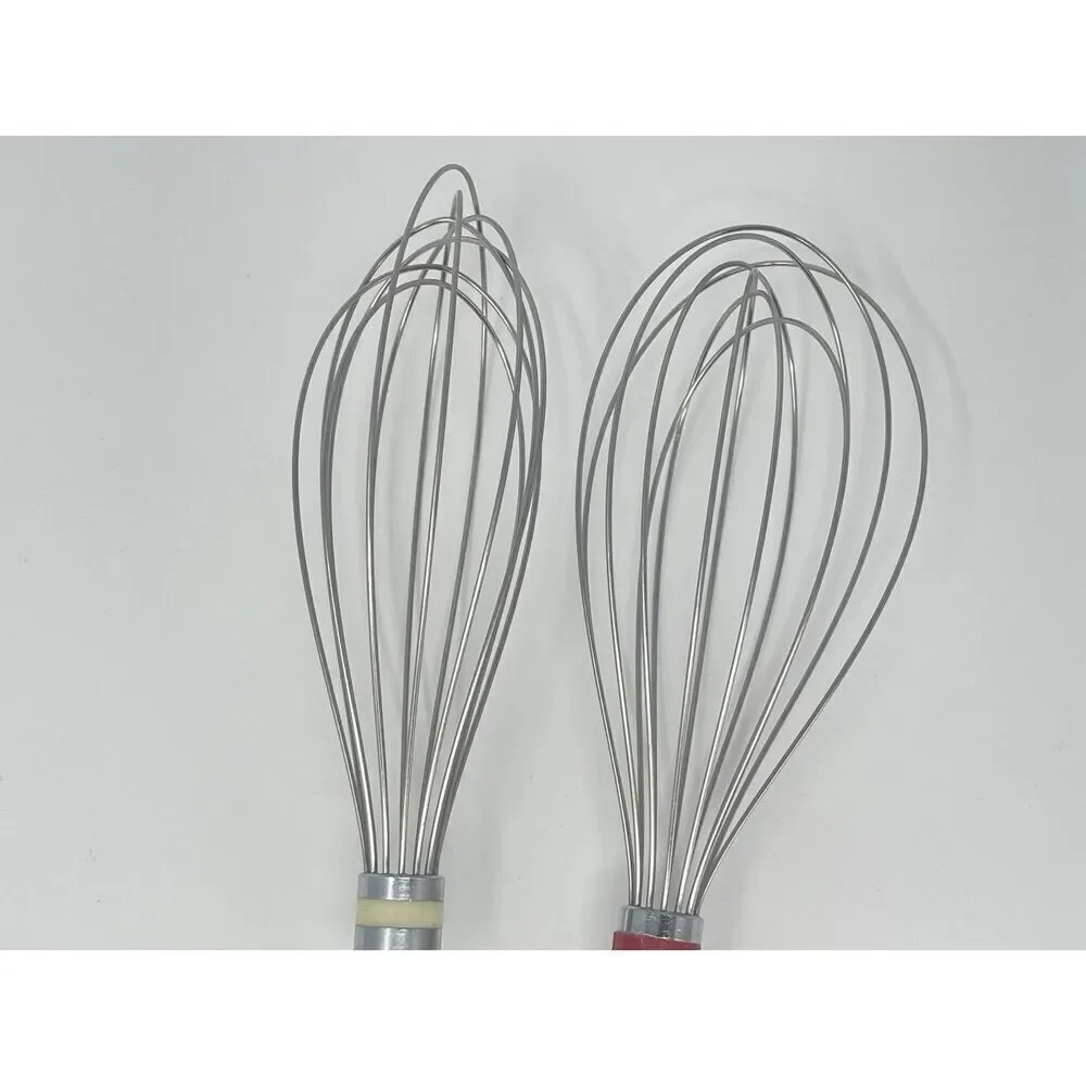 Dr Oetker Germany Vintage Retro Melamine Whisks Set Of 2 Yellow Blue 11.5”